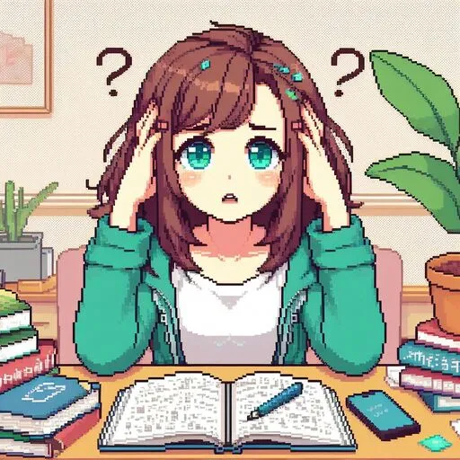 Pixel girl confused over material.
